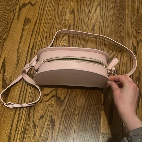 A.P.C. Pink Leather Crossbody Bag - Picture 6 of 11